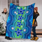 1staustrali-aboriginal-premium-blanket-aboriginal-turtle-family