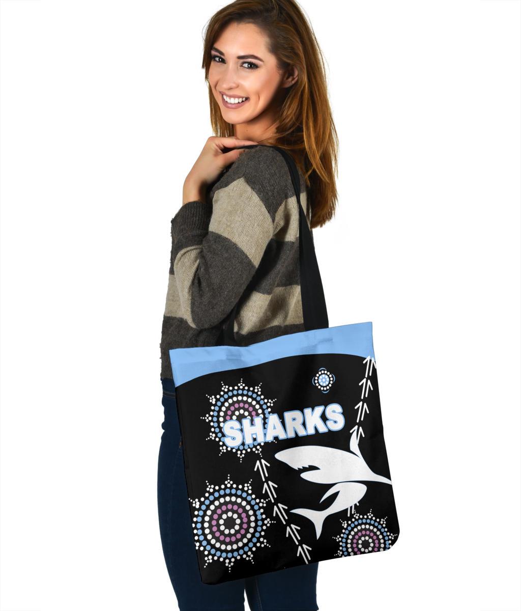 cronulla-tote-bag-sharks-simple-indigenous-black