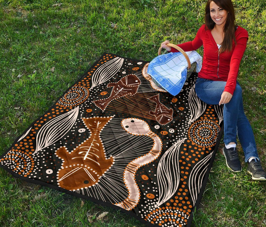 aboriginal-premium-quilt-indigenous-fish-and-snake