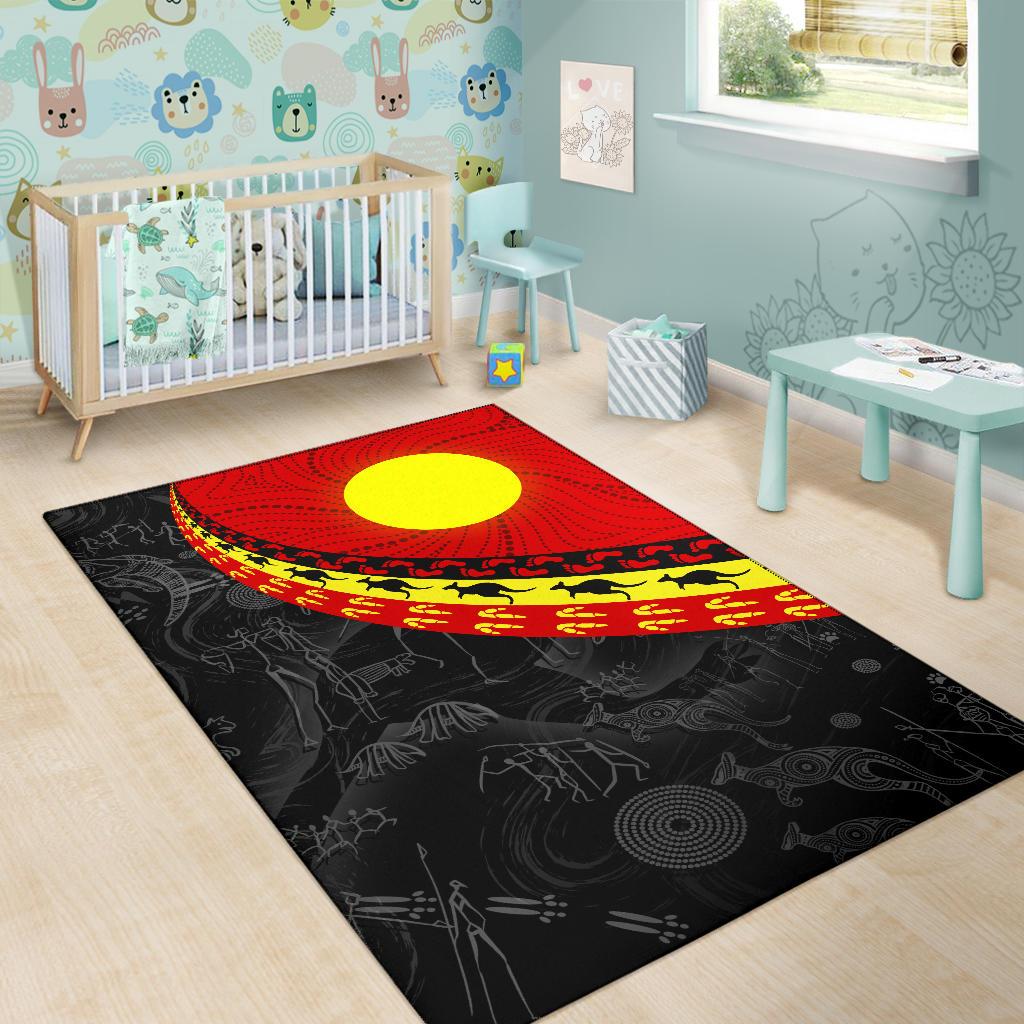 aboriginal-area-rug-indigenous-flag-circle-dot-painting