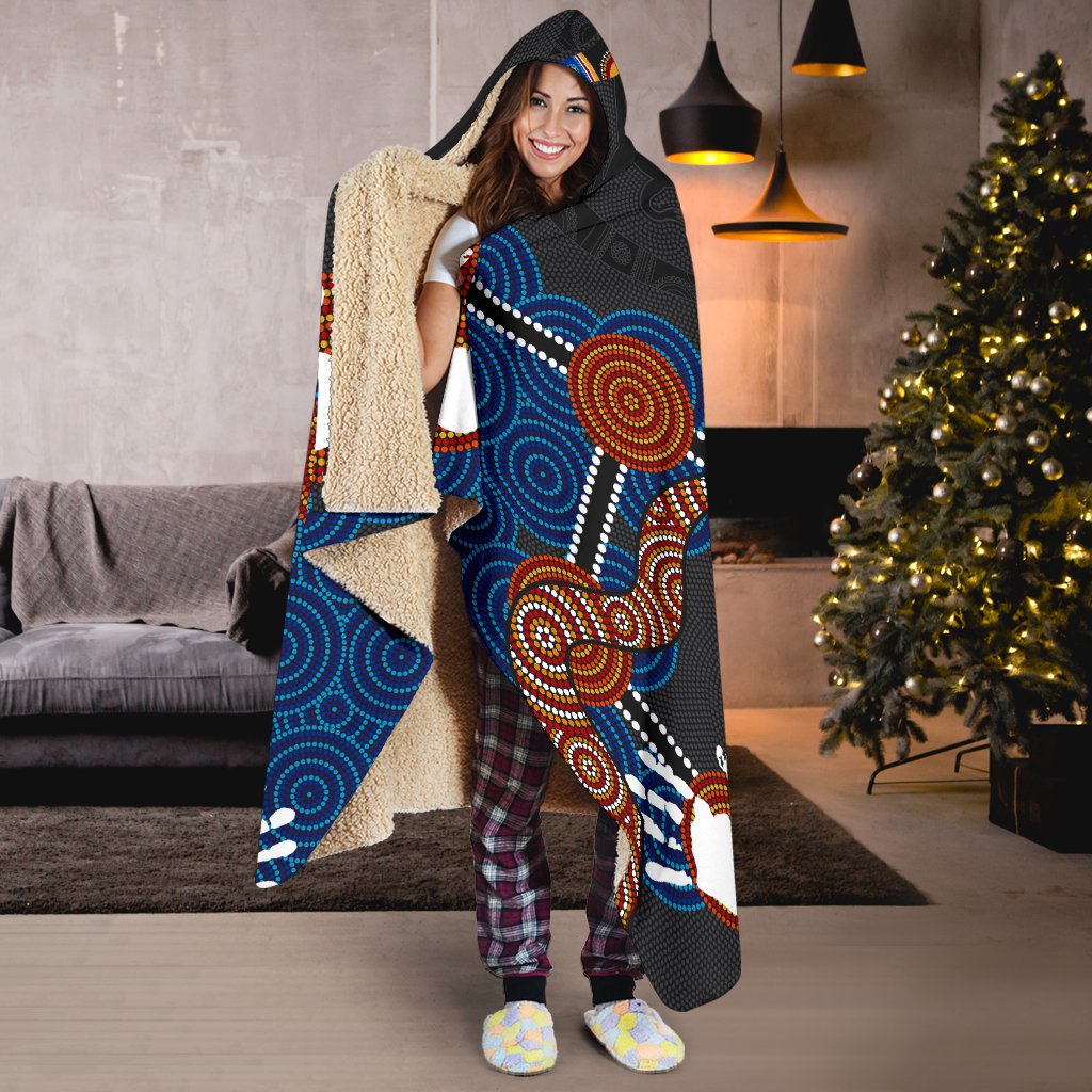aboriginal-hooded-blanket-australian-boomerang-and-snake-indigenous-art