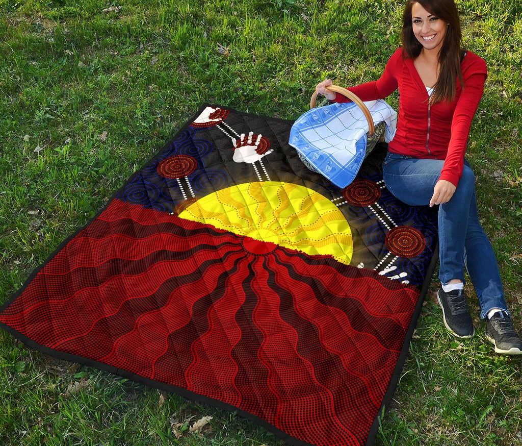 aboriginal-premium-quilt-aboriginal-lives-matter-flag-sun-dot-painting