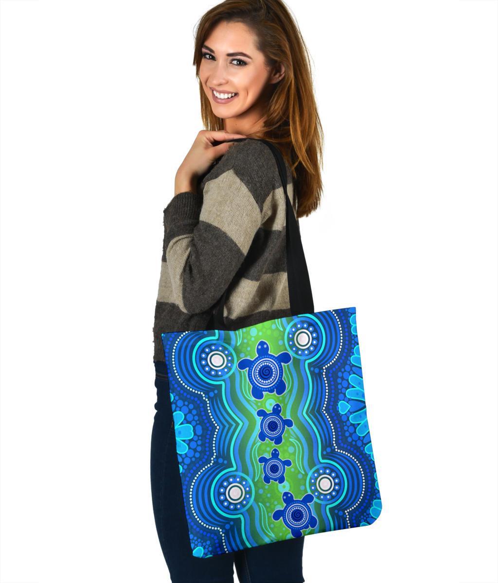 1staustrali-aboriginal-tote-bags-aboriginal-turtle-family