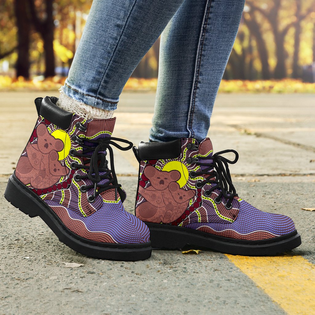 aboriginal-boots-koala-patterns-sun-dot-painting-all-season