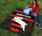south-sydney-rabbitohs-premium-quilt-anzac-day-poppy-flower-vibes