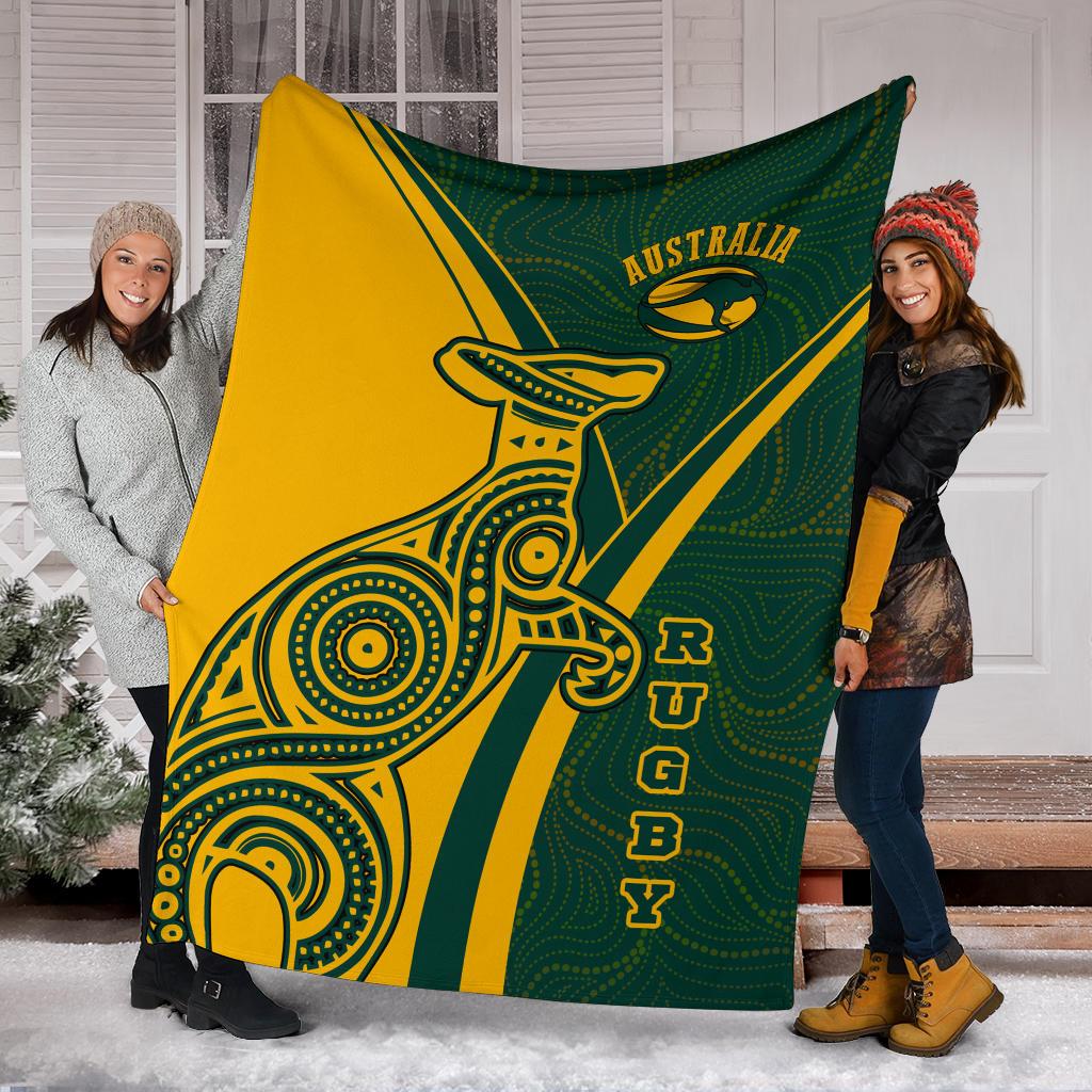rugby-premium-blanket-australian-rugby-kangaroo-aboriginal-patterns