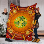 aboriginal-premium-blanket-turtle-circle-dot-painting-art