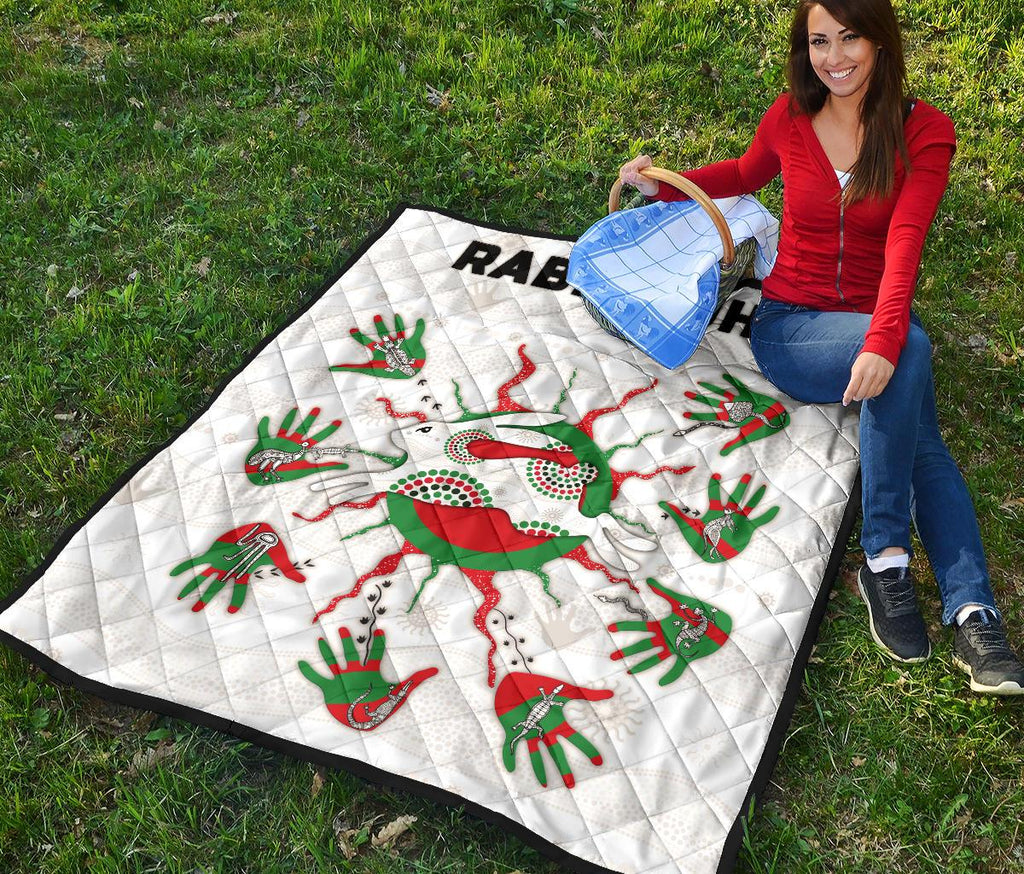 rabbitohs-indigenous-premium-quilt-animals-aboriginal