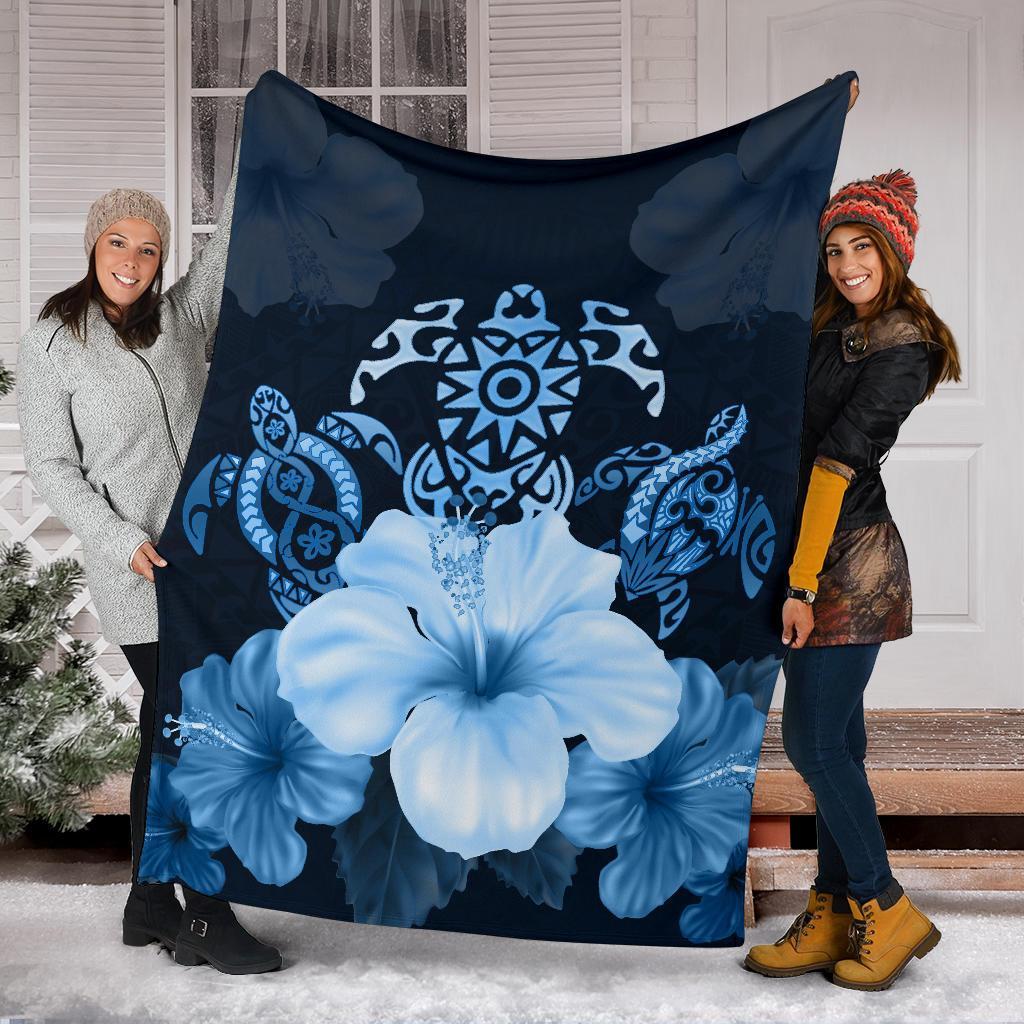 turtle-and-hibiscus-premium-blanket