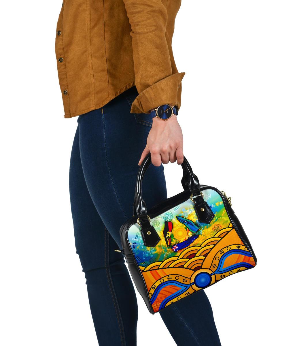 Aboriginal Shoulder Handbag, Australia Kangaroo Naidoc Week 2021 - Vibe Hoodie