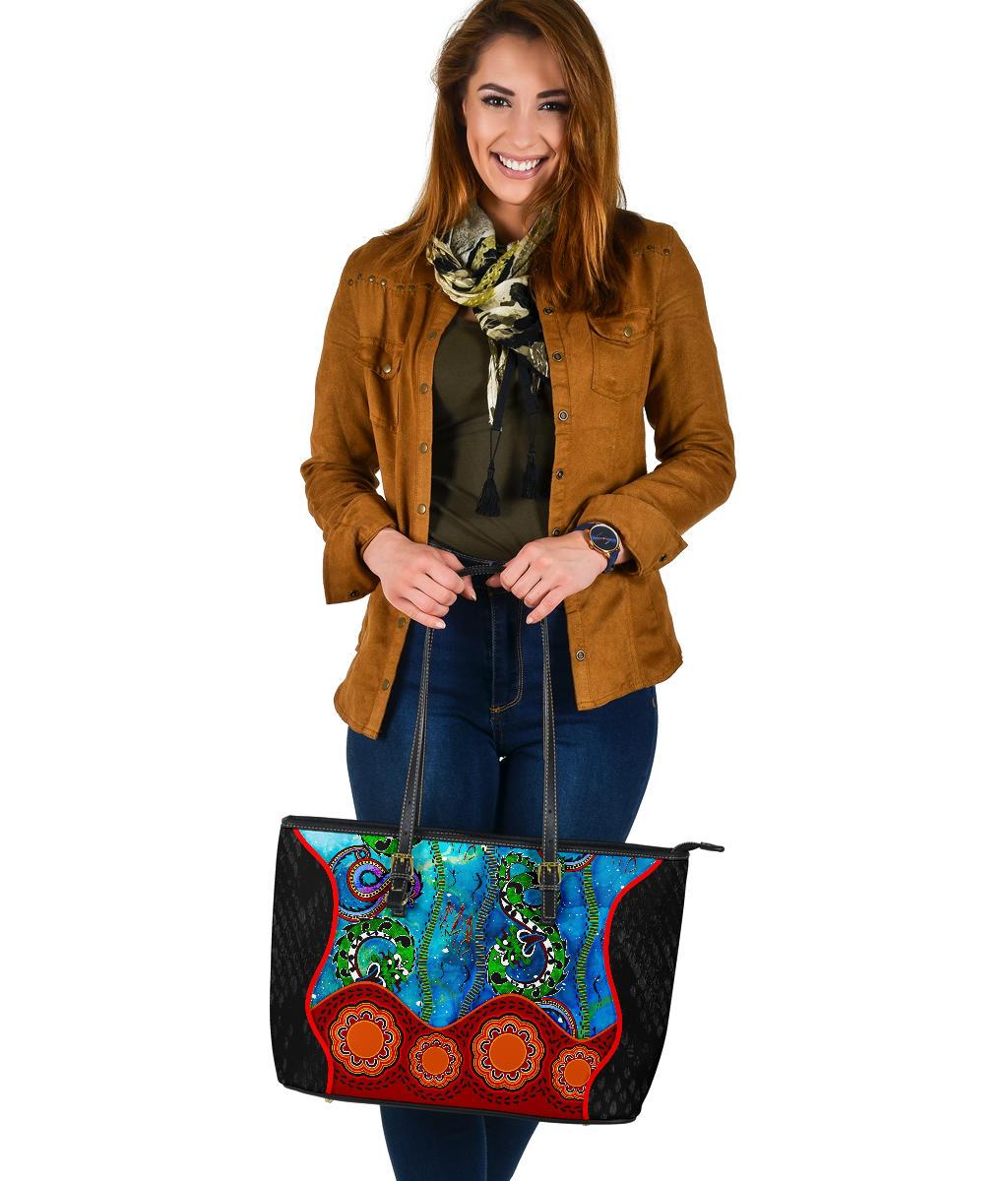 aboriginal-large-leather-tote-bag-aussie-indigenous-patterns-blue
