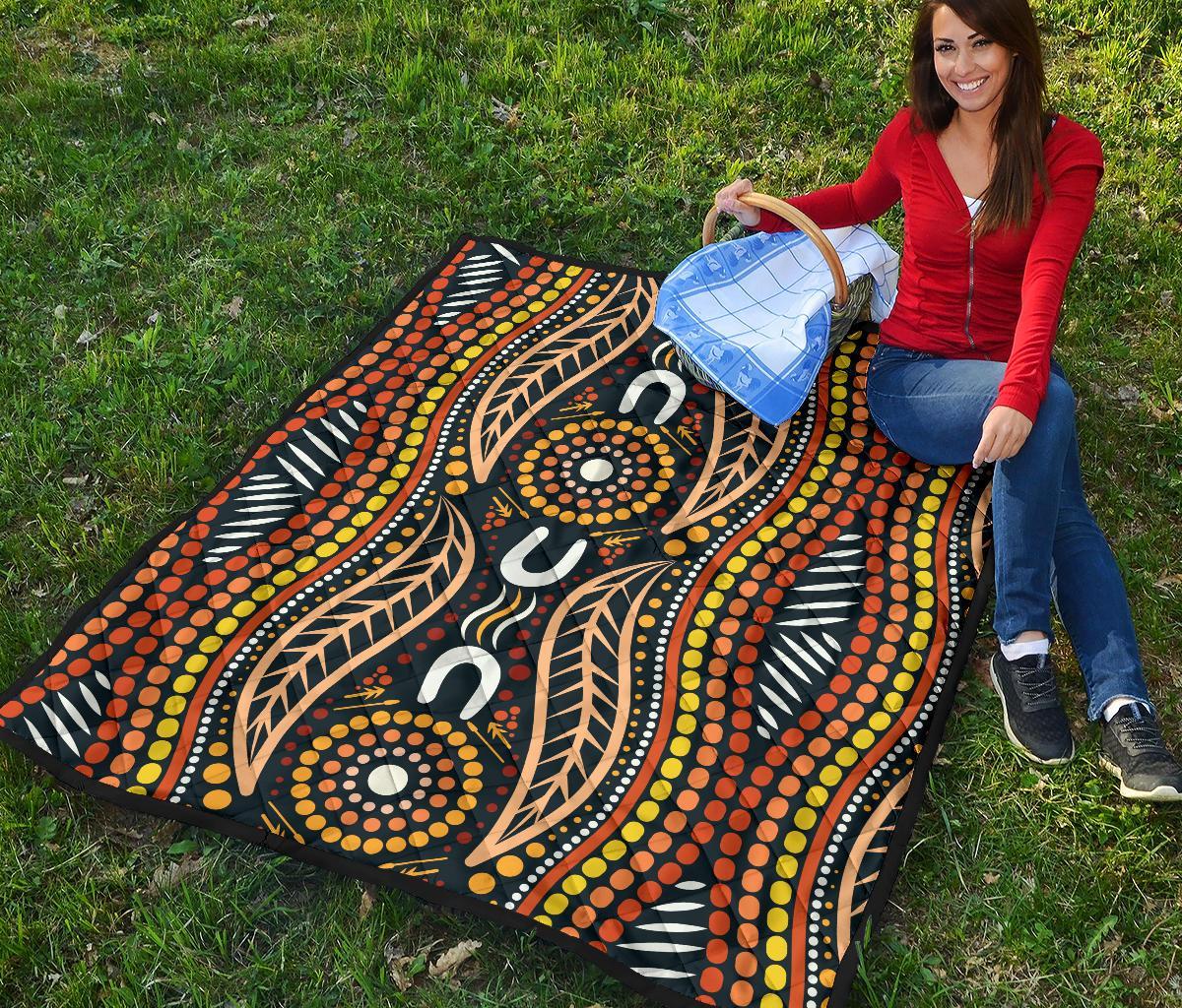 aboriginal-premium-quilt-indigenous-dot-painting