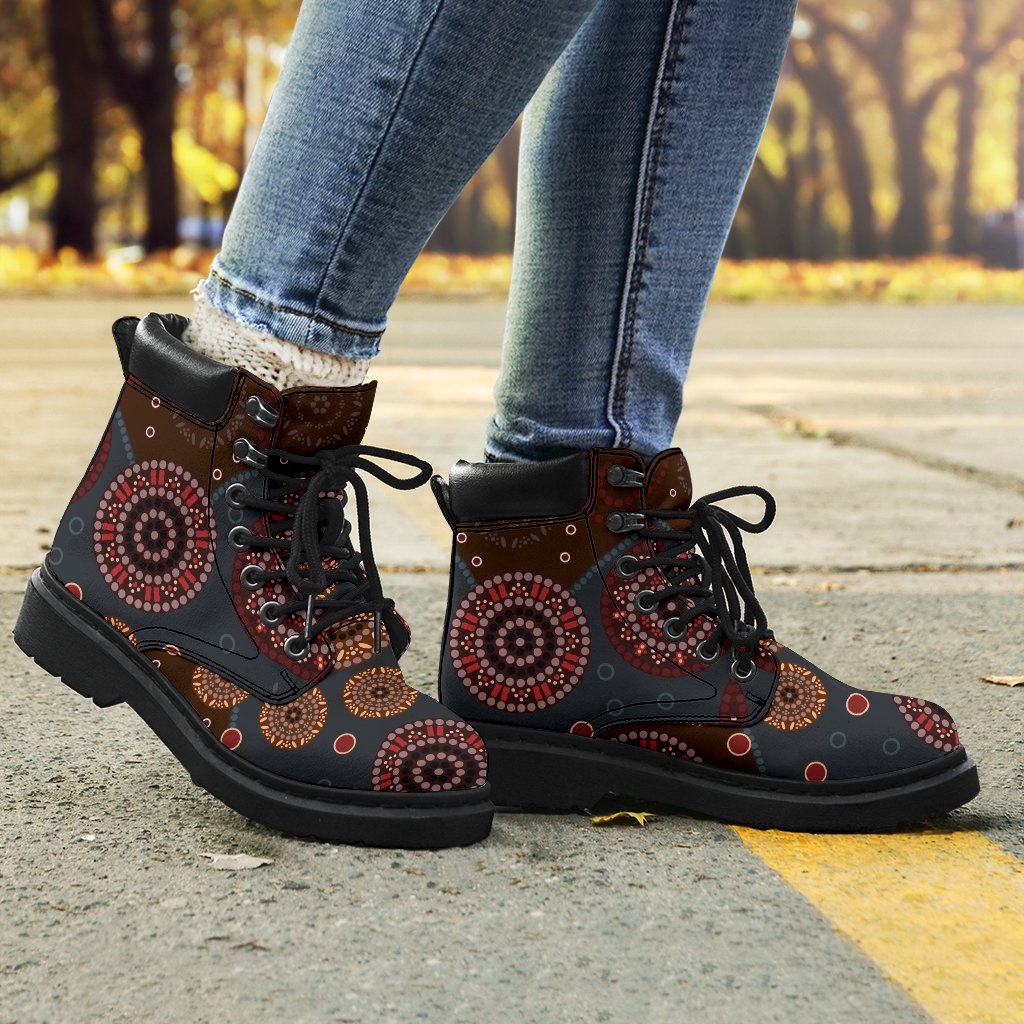 aboriginal-boots-circle-dot-painting-all-season-ver02a