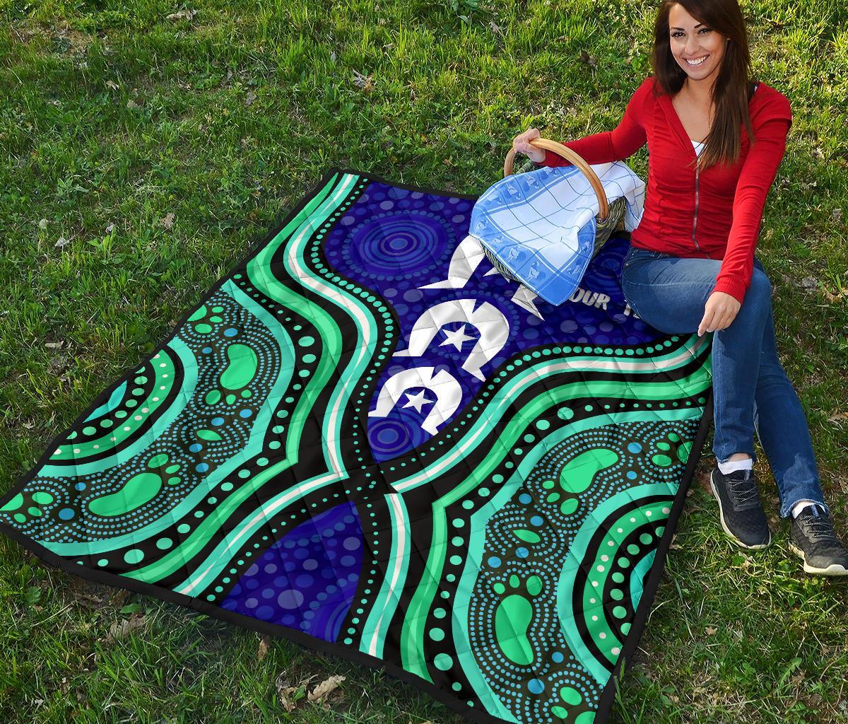 torres-strait-personalised-premium-quilt-torres-strait-symbol-and-aboriginal-patterns