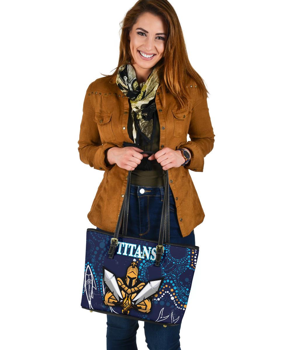 gold-coast-small-leather-tote-titans-gladiator-indigenous