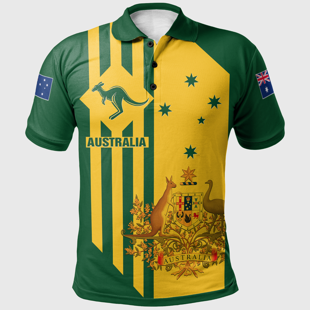 polo-shirts-australia-kangaroo-sign-national-color