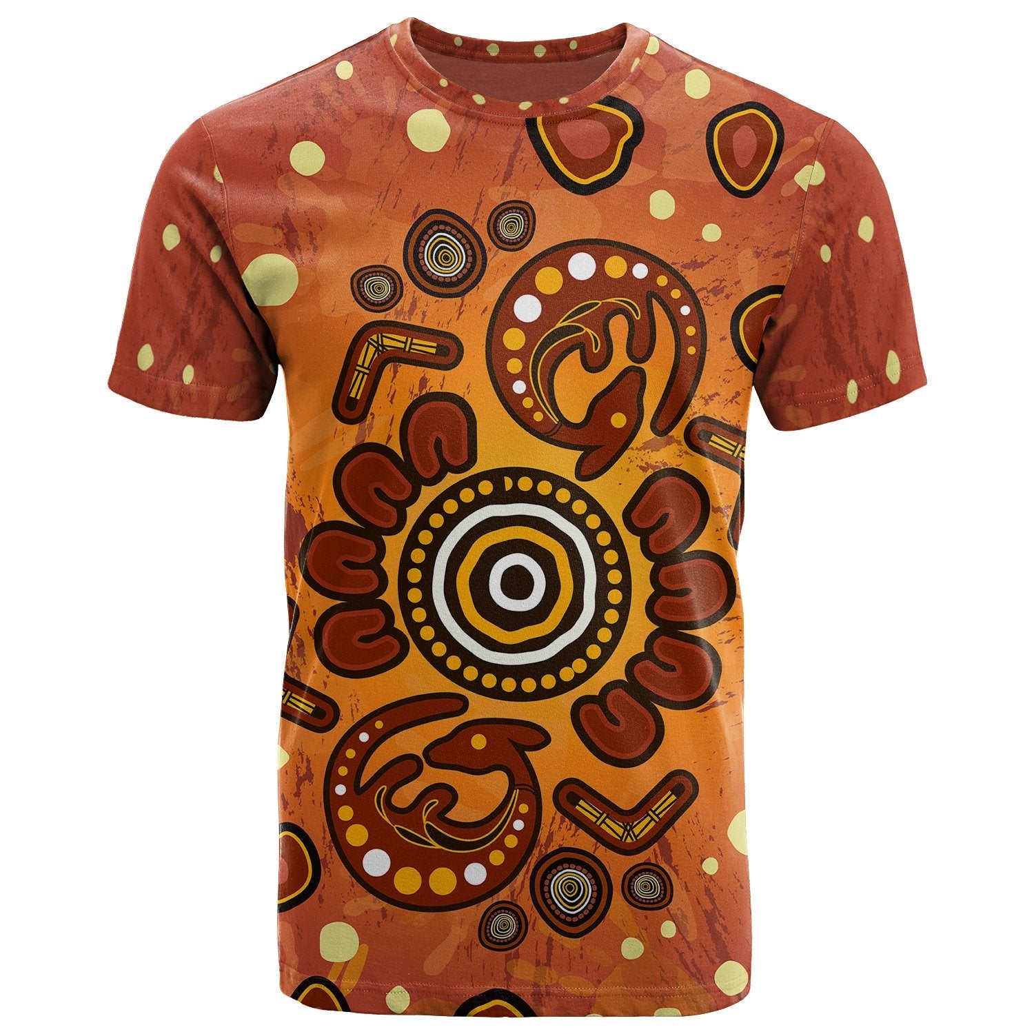 aboriginal-t-shirt-baby-kangaroo-and-dot-painting-patterns