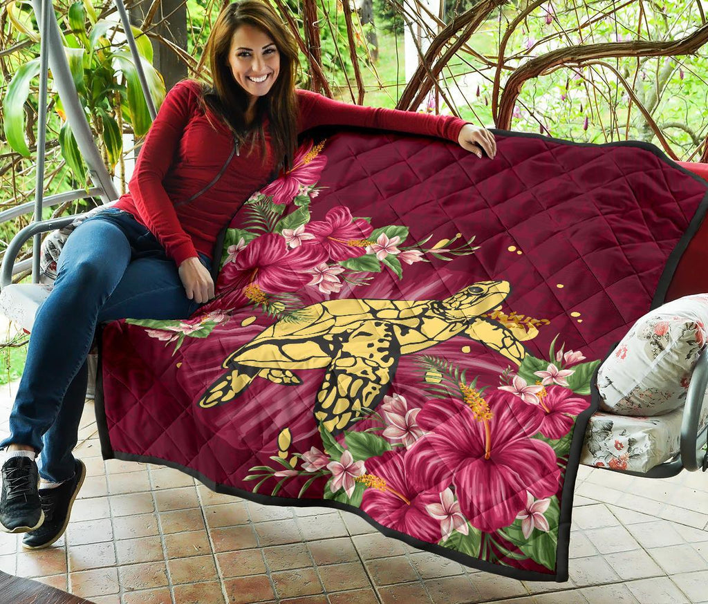 new-zealand-premium-quilt-turtle-polynesian-hibiscus