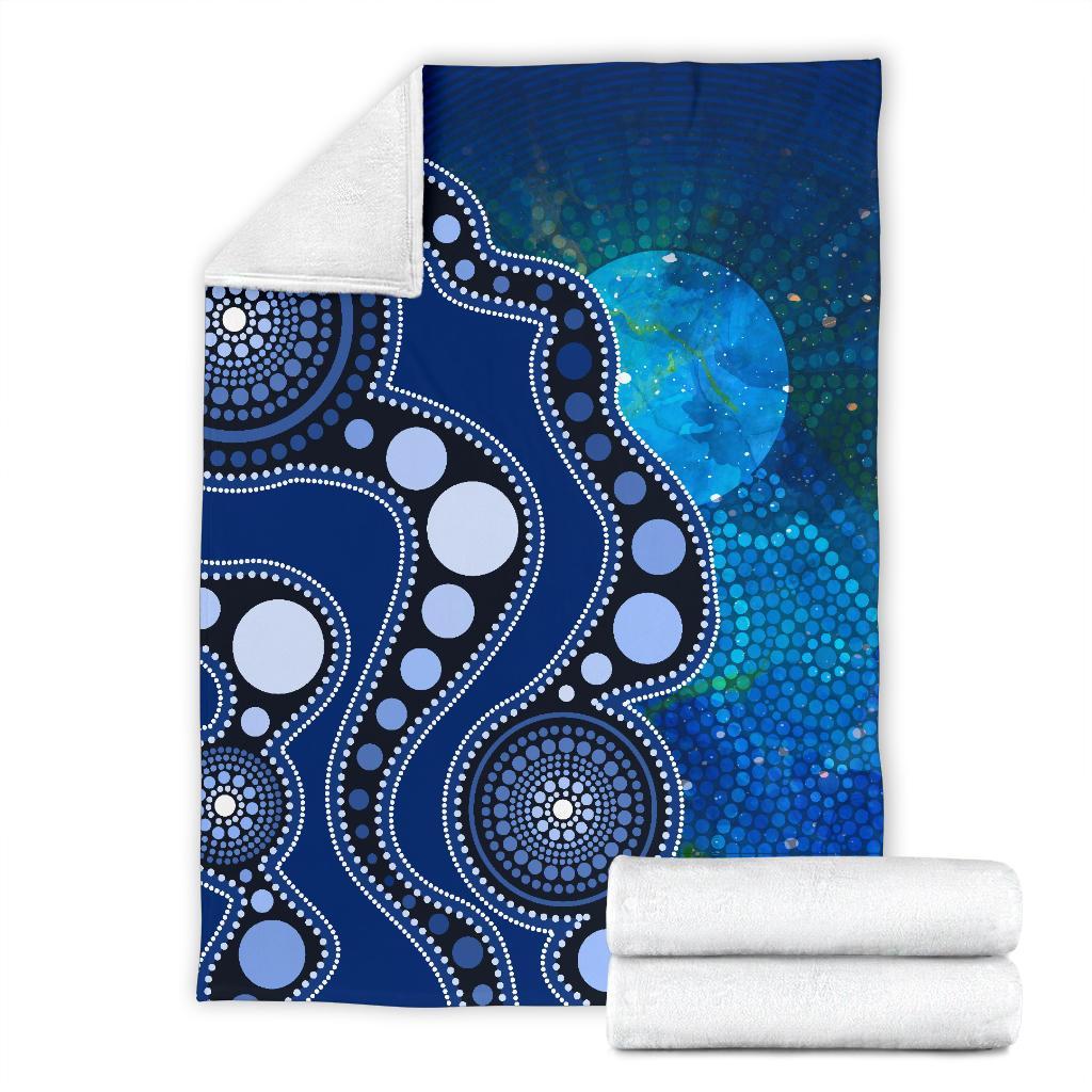 aboriginal-premium-blanket-australia-indigenous-flag-circle-dot-painting-art-blue