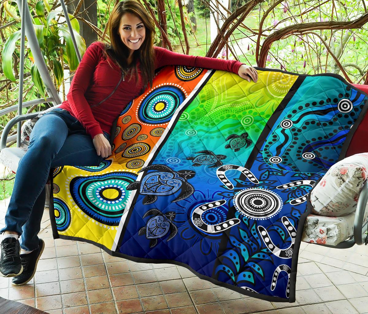 aboriginal-premium-quilt-indigenous-turtle-dot-painting-art