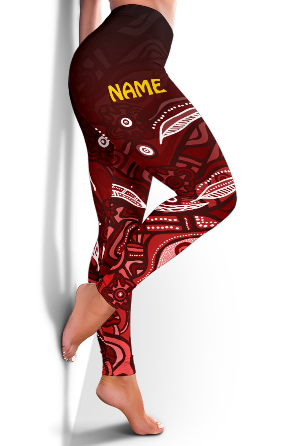 custom-text-aboriginal-leggings-red-landscape