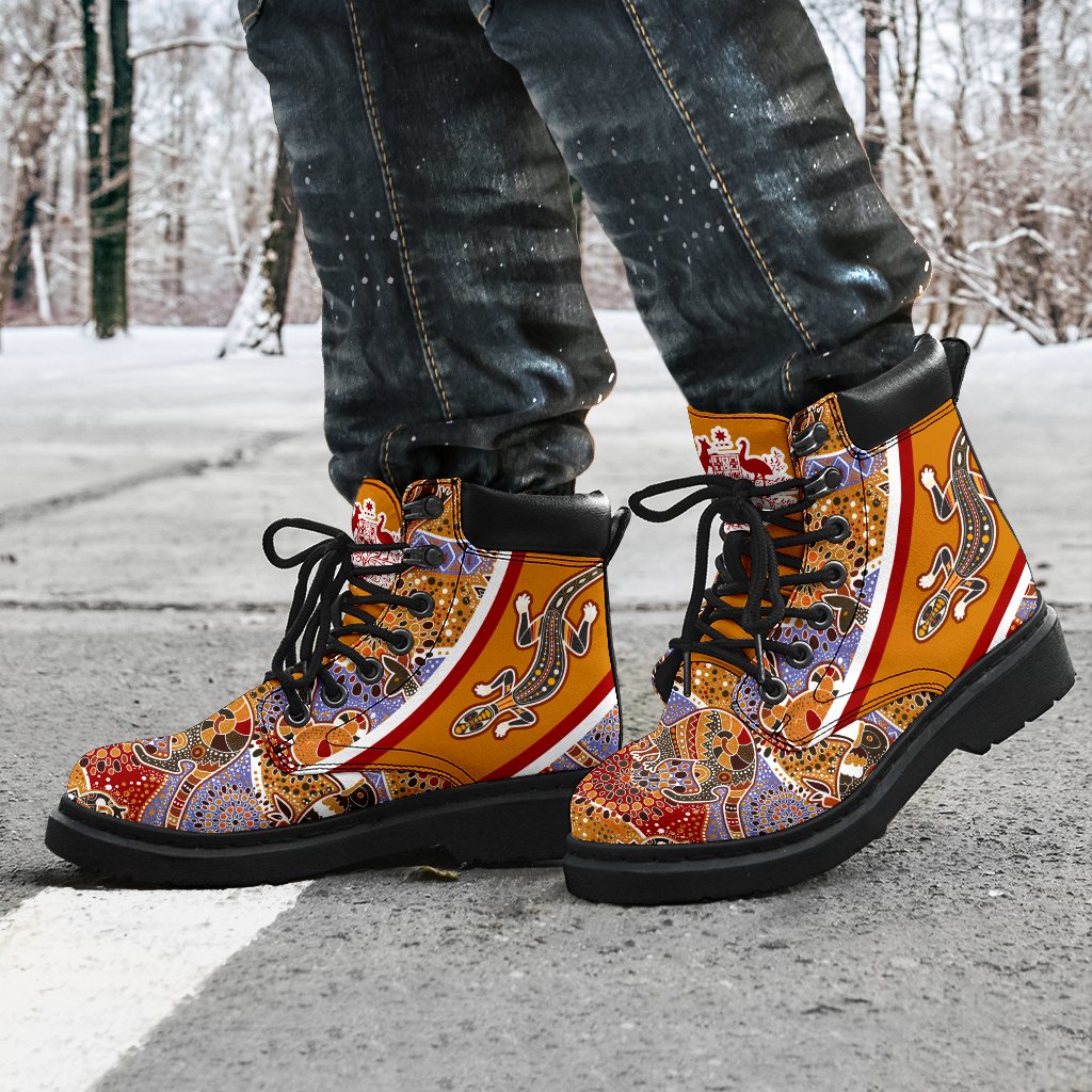 aboriginal-boots-lizard-kangaroo-patterns-australia-coat-of-arms-all-season