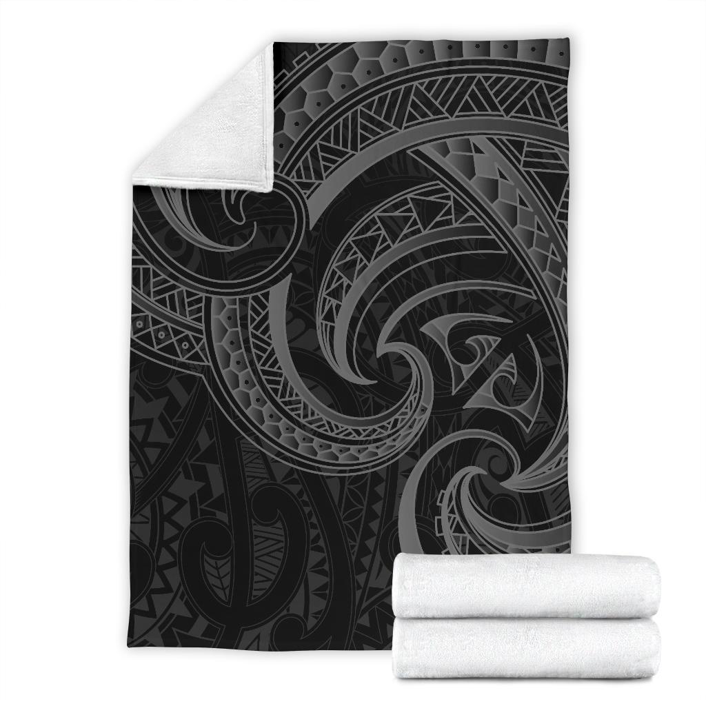 new-zealand-maori-mangopare-premium-blanket-polynesian-black