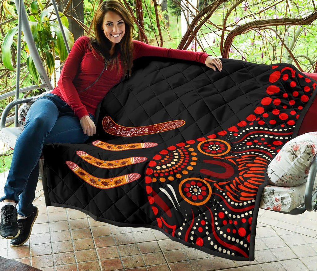 aboriginal-premium-quilt-aboriginal-boomerangs-with-dot-painting-pattern