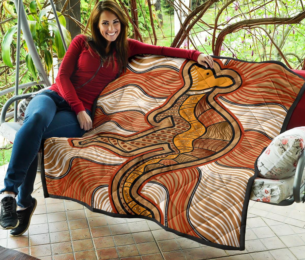 aboriginal-premium-quilt-indigenous-kangaroo-vintage-stye