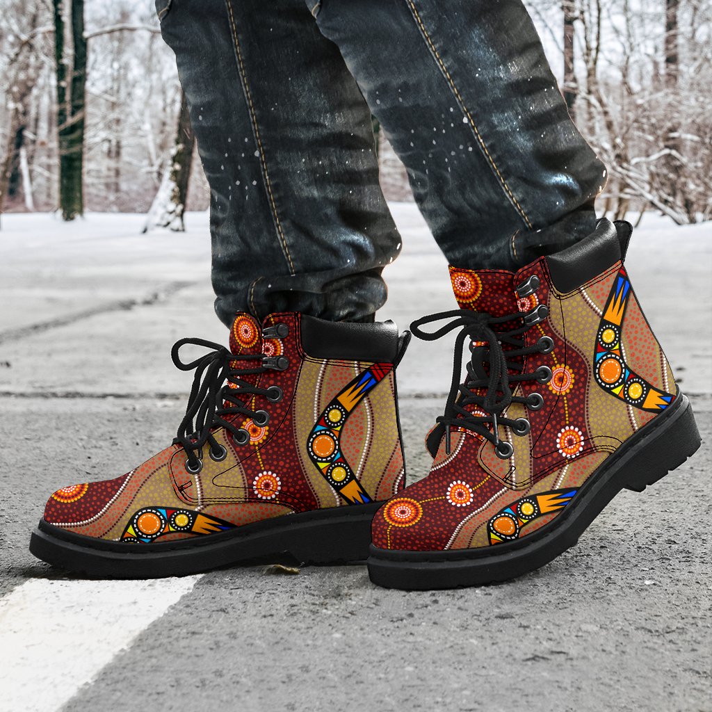 aboriginal-boots-all-season-boomerang-patterns-circle-dot-painting-fashion
