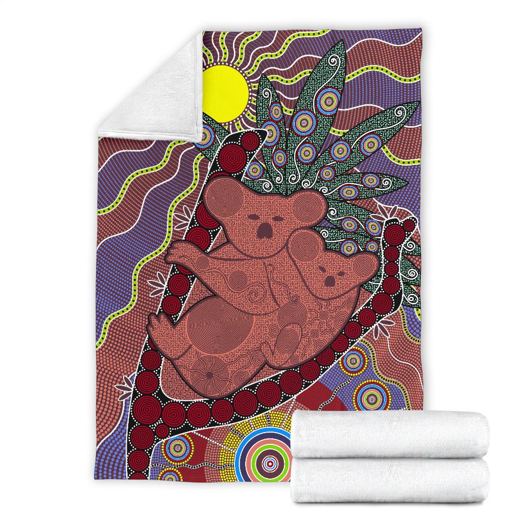 premium-blanket-koala-blanket-aboriginal-patterns