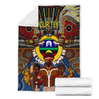custom-text-the-land-owns-us-premium-blanket