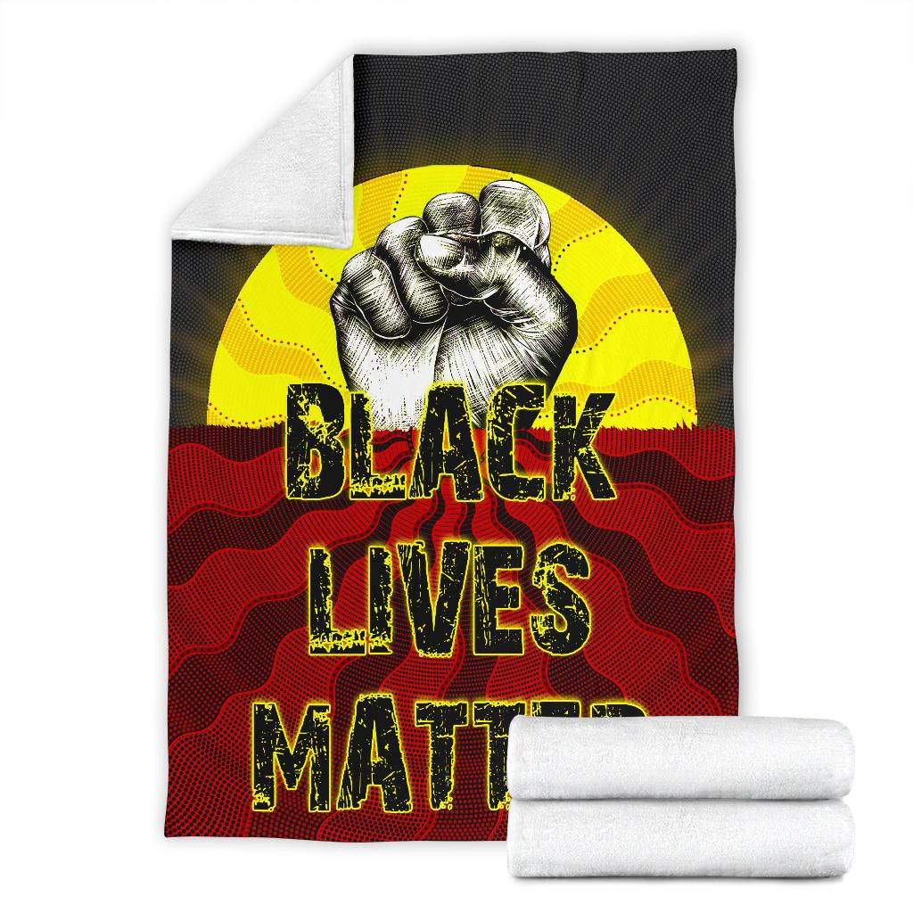 premium-blanket-aboriginal-black-lives-matter-sun-dot-painting
