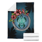 new-zealand-premium-blanket-polynesian-ohana-turtle-hibiscus-mother-son