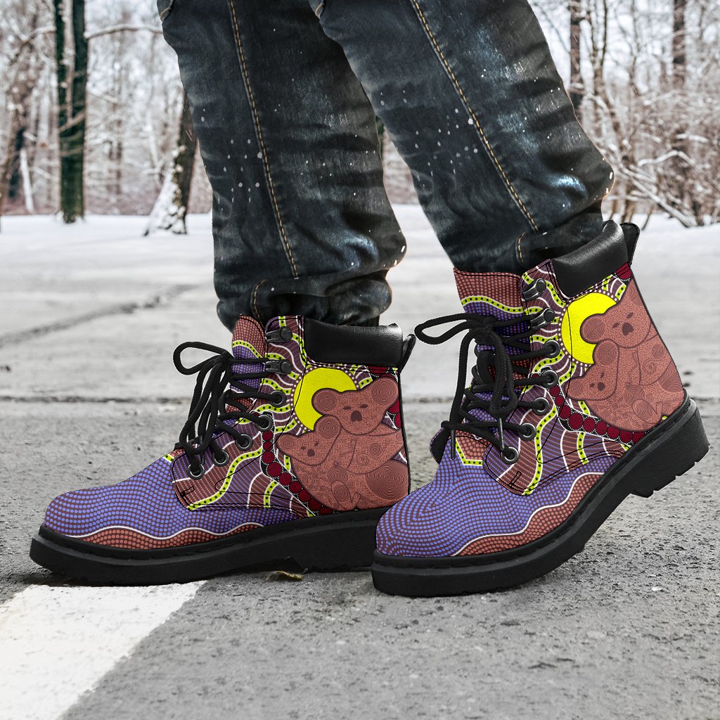 aboriginal-boots-koala-patterns-sun-dot-painting-all-season