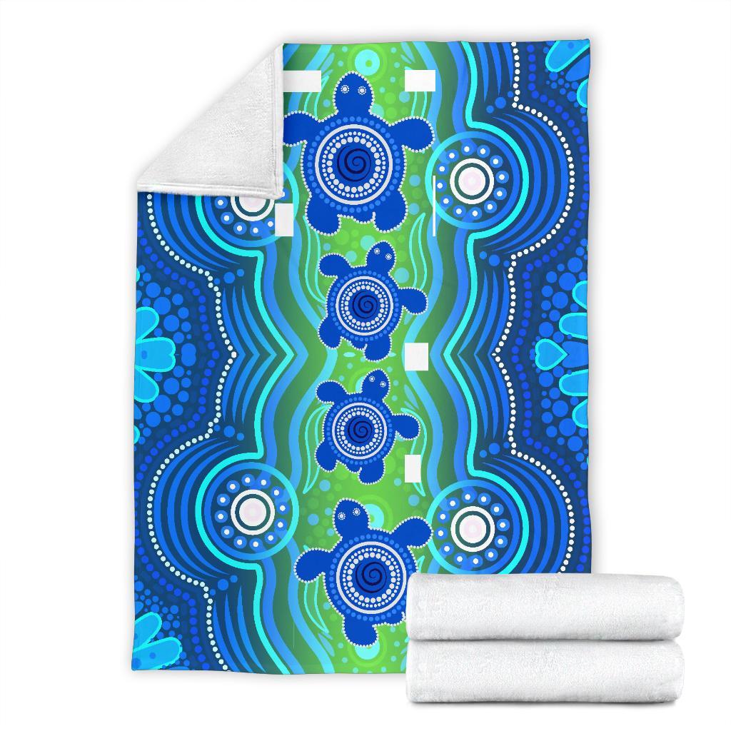 1staustrali-aboriginal-premium-blanket-aboriginal-turtle-family