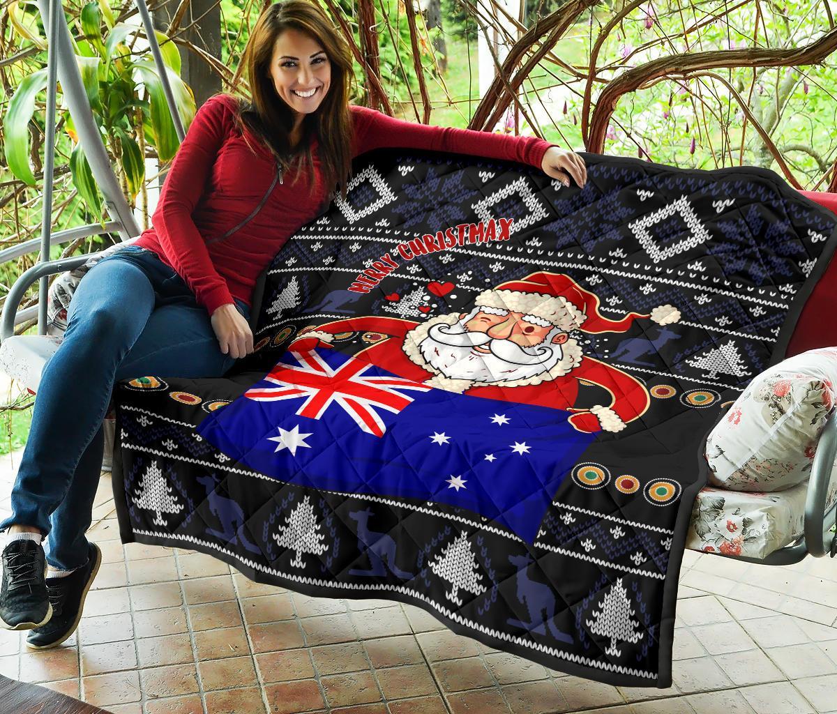 christmas-premium-quilt-australia-santa-claus-hold-the-flag-black