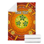 custom-text-aboriginal-premium-blanket-turtle-circle-dot-painting-art