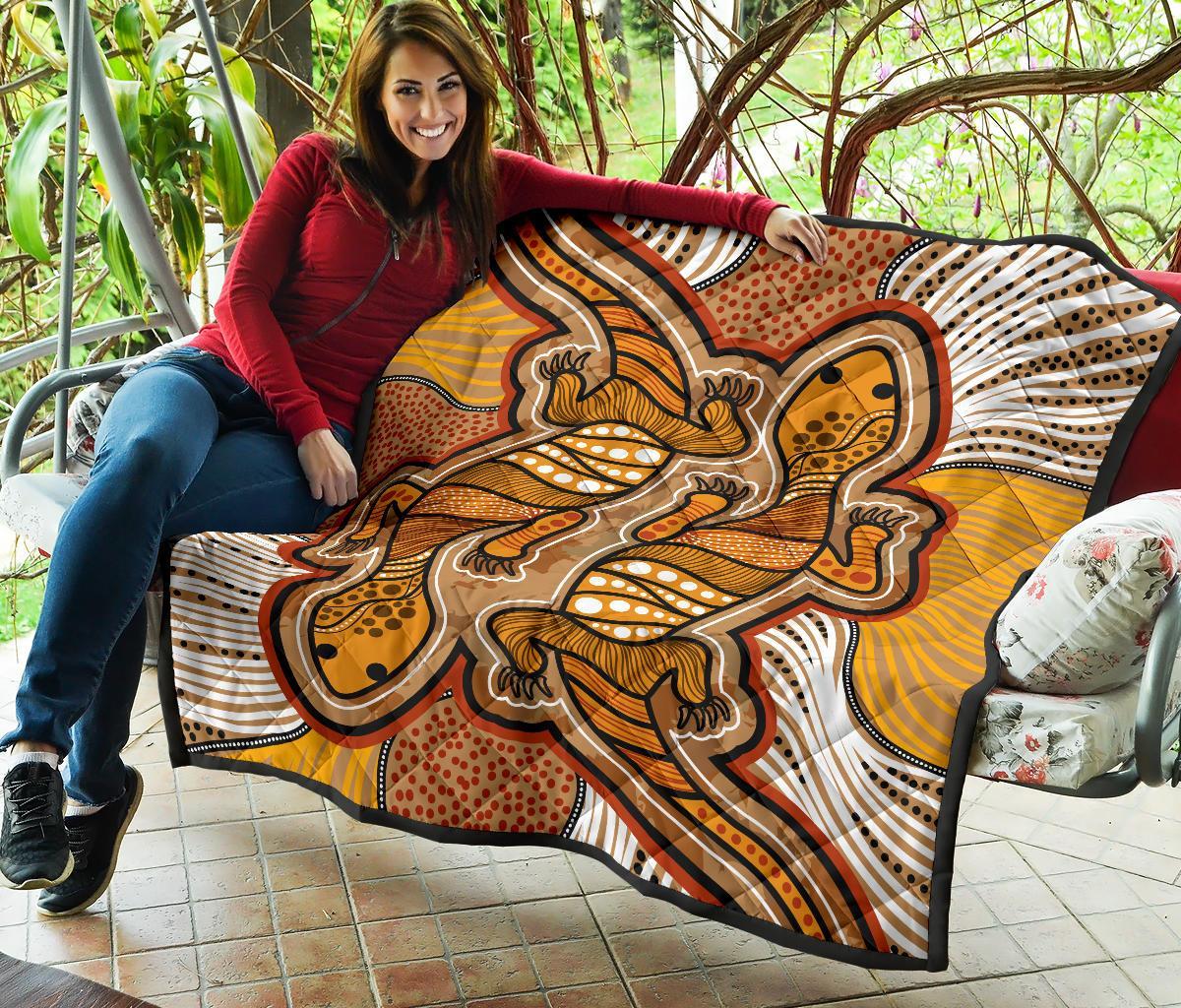 aboriginal-premium-quilt-indigenous-two-lizard-vintage-stye