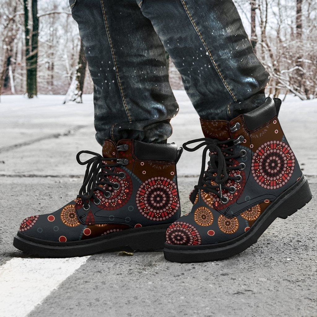 aboriginal-boots-circle-dot-painting-all-season-ver02a