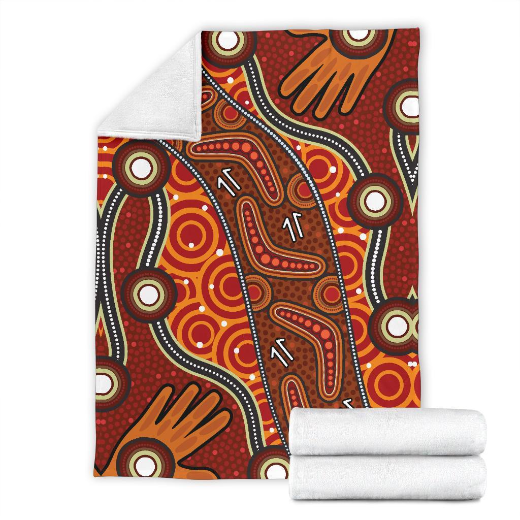 aboriginal-preium-blanket-indegenous-dot-painting-art
