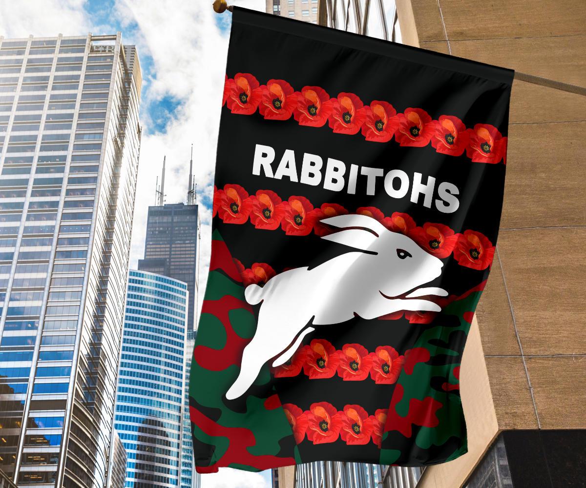 south-sydney-rabbitohs-flag-anzac-day-poppy-flower-vibes