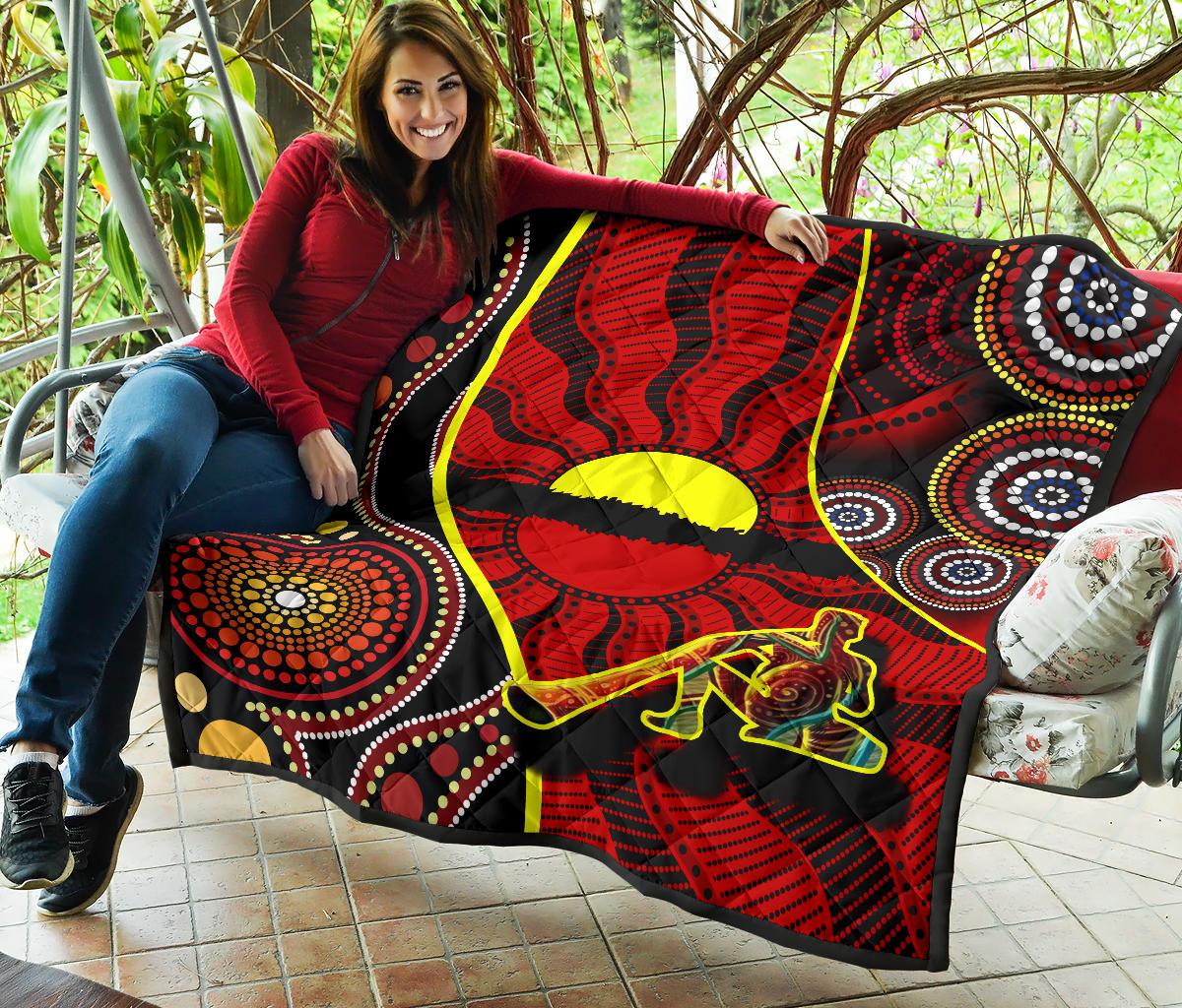 premium-quilt-australia-aboriginal-dots-with-didgeridoo
