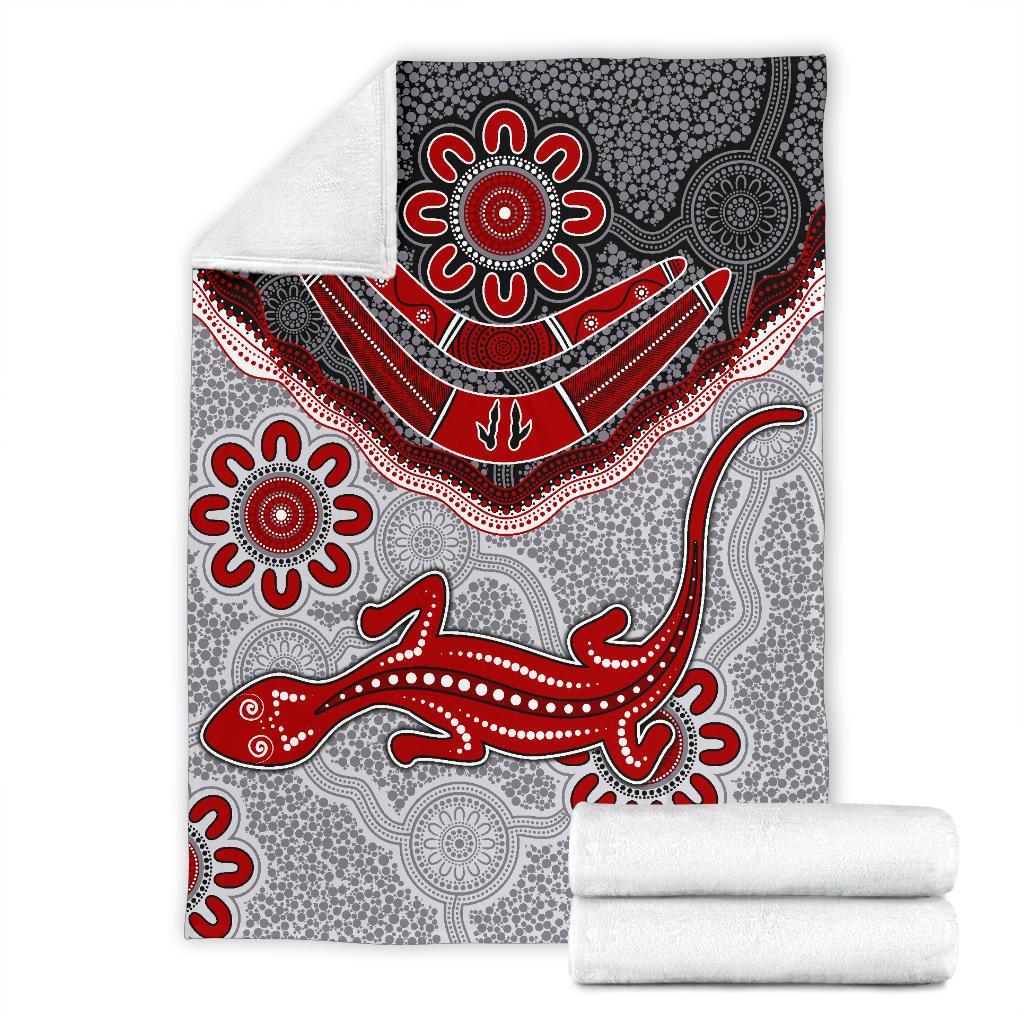 aboriginal-premium-blanket-indigenous-boomerang-and-lizard-art