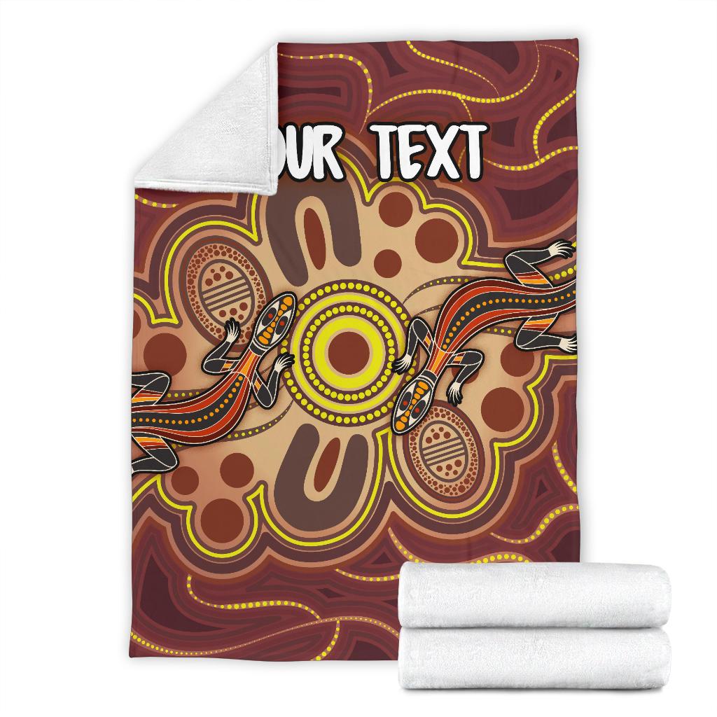 custom-aboriginal-premium-blankets-indigenous-lizard-dot-painting-art