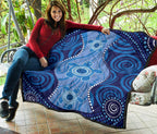 aboriginal-premium-quilt-australian-blue-turtle-aboriginal-art