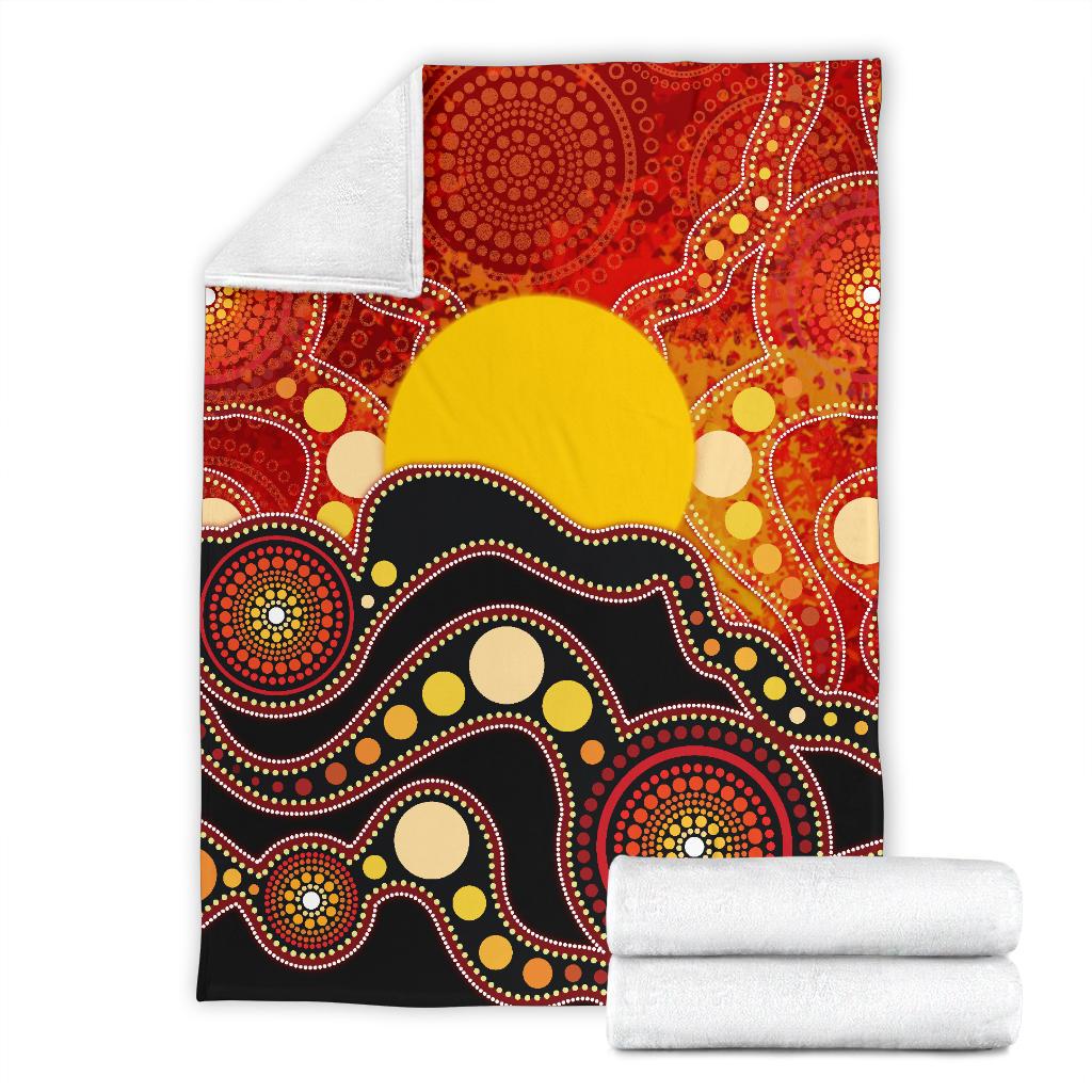 aboriginal-premium-blanket-aboriginal-lives-matter-flag-dot-painting-art