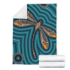 premium-blanket-indigenous-dragonfly