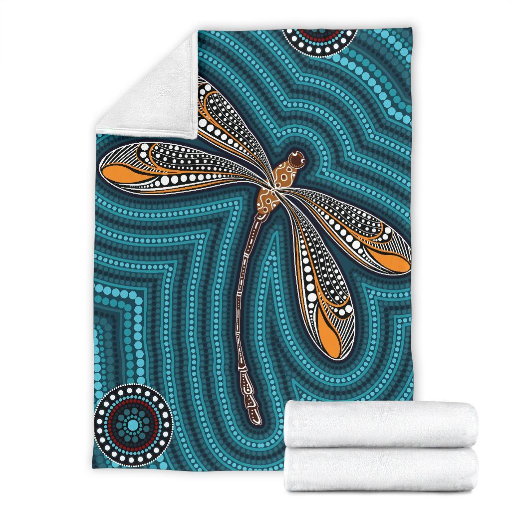 premium-blanket-indigenous-dragonfly