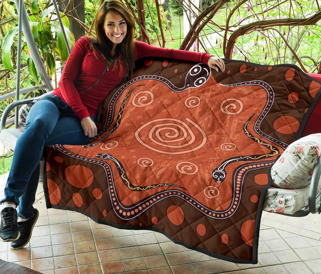 aboriginal-premium-quilt-australia-snake-aboriginal